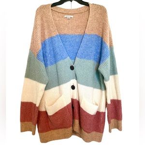 American Eagle Knit Striped Cardigan size XL